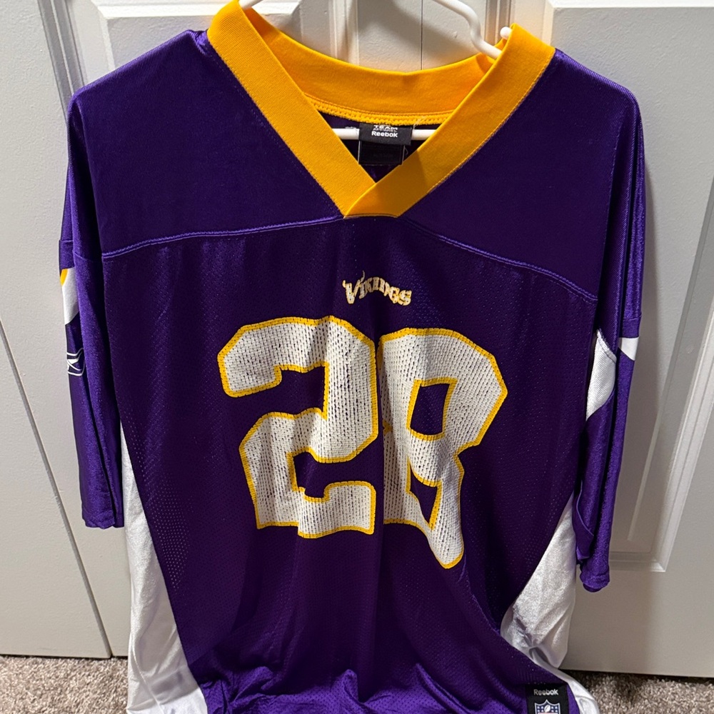 Vintage Reebok Purple and Yellow Sports Jersey